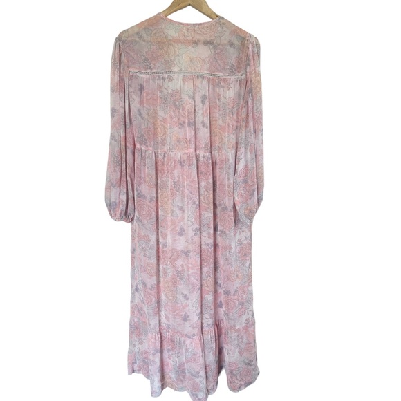 Free People Away With Me Floral Sheer Lounge Robe - Picture 6 of 9